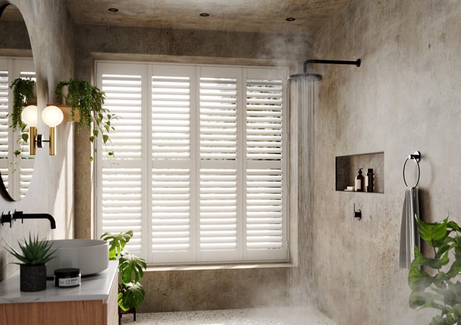 Bathroom, Full Height, Silk White, 76mm slat