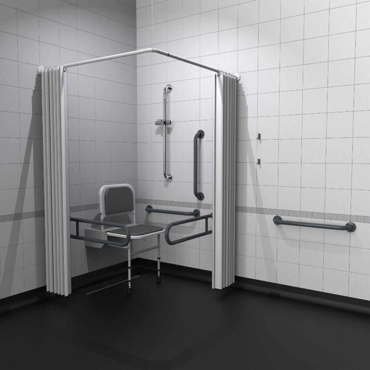 Doc M Shower Packs_Everything You Need to Know - 230402-Rail-Only-Shower-Pack-in-Dark-Grey (DG)_Label as this