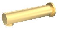 The Gosfield, wall mounted tubular infrared mixer tap, mains operated in PVD satin gold