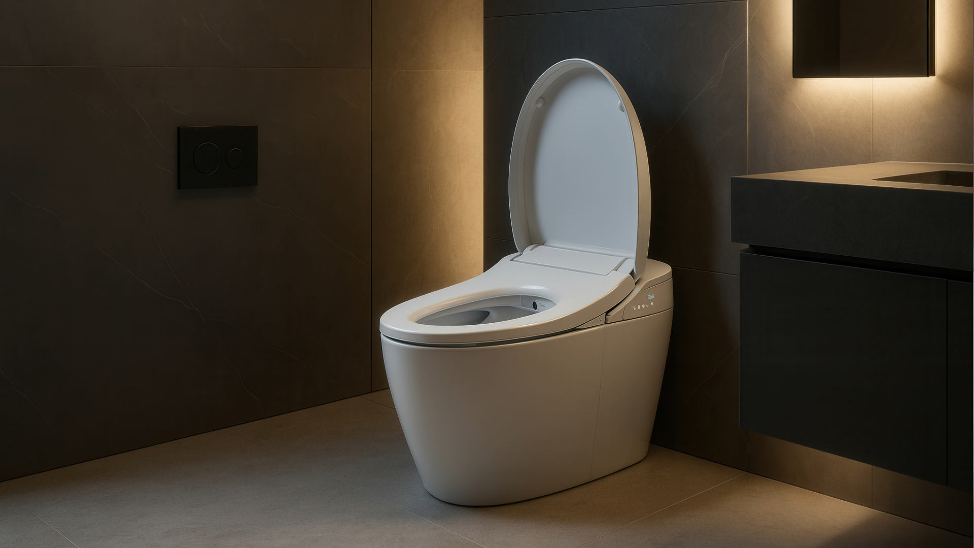 Smart Bathrooms - Toilet AI Generated