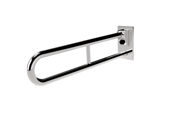 Friction hinged rail, stainless steel, concealed fixing, 800mm