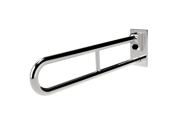 Friction hinged rail, stainless steel, concealed fixing, 800mm