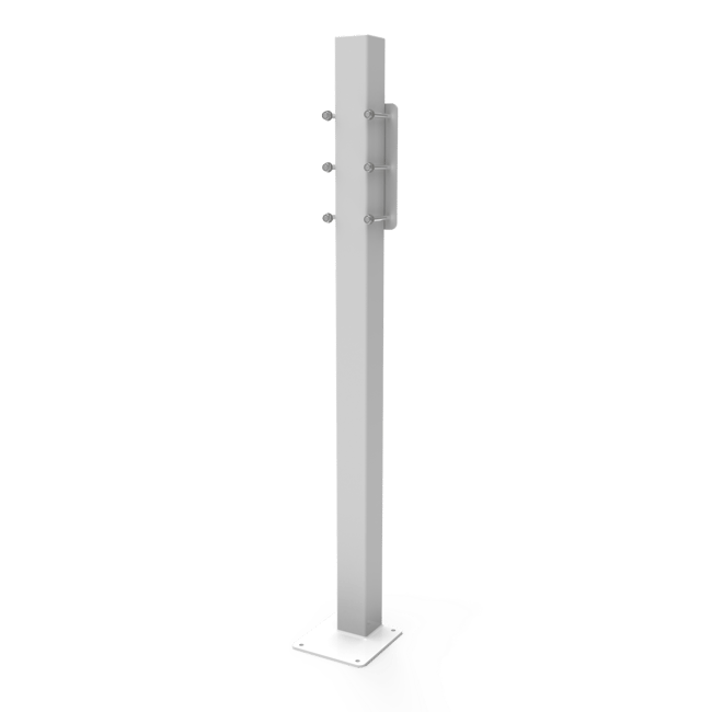 Floor mounting post and adaption kit for ddgr-b and ddgr-bp, steel, 1000mm