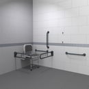 Doc M changing room pack, steel, exposed fixings, Dark grey (RAL 7016)