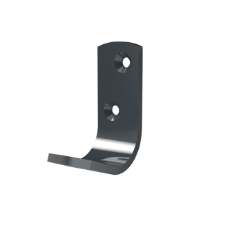 Single robe hook, aluminium