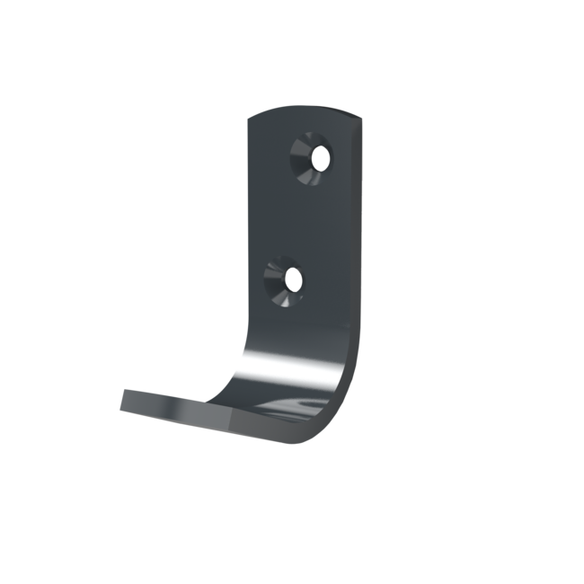 Single robe hook, aluminium