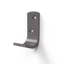 Single robe hook, aluminium, Grey (RAL 7005)