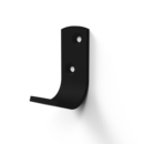 Single robe hook, aluminium, Matt black (RAL 9005)