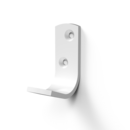 Single robe hook, aluminium, White (RAL 9016)