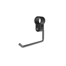 Removable toilet roll holder for stainless steel hinged support rail, Grey (RAL 7005)