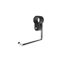 Removable toilet roll holder for stainless steel hinged support rail