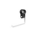 Removable toilet roll holder for stainless steel hinged support rail, White (RAL 9016)