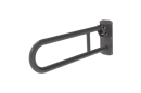 Hinged lift and lock support rail, stainless steel, Grey (RAL 7005)