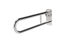 Hinged lift and lock support rail, stainless steel