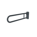 Hinged lift and lock support rail, stainless steel, Dark grey (RAL 7016)