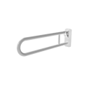 Hinged lift and lock support rail, stainless steel, White (RAL 9016)