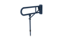 Hinged lift and lock support rail, stainless steel, leg, Dark blue (RAL 5011)