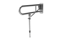 Hinged lift and lock support rail, stainless steel, leg, Satin