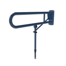 Hinged lift and lock support rail, stainless steel, leg, Dark blue (RAL 5011)