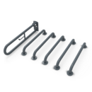 Rail only Doc M toilet pack, steel, concealed fixings