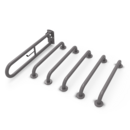 Rail only Doc M toilet pack, steel, concealed fixings, Grey (RAL 7005)