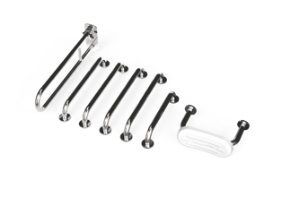 Rail only Doc M toilet pack, stainless steel, concealed fixings, back rest rail
