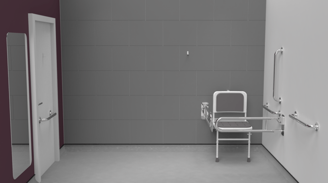 Doc M changing room pack, stainless steel, concealed fixings