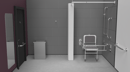 Rail only Doc M shower pack, stainless steel, concealed fixings