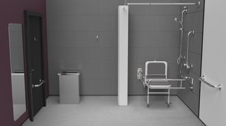 Concealed valve Doc M shower pack, stainless steel, concealed fixings