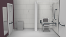 Exposed valve Doc M shower pack, stainless steel, concealed fixings, Dark grey (RAL 7016)