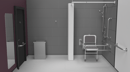 Exposed valve Doc M shower pack, stainless steel, concealed fixings, Satin