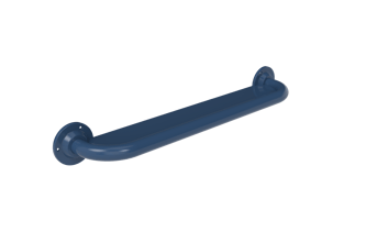 Anti-ligature grab rail, stainless steel, exposed fixings, 32mm diameter, 600mm