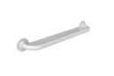 Anti-ligature grab rail, stainless steel, exposed fixings, 32mm diameter, 600mm, White (RAL 9016)