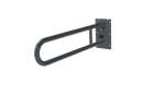 Removable hinged rail, stainless steel, 32mm diameter, 800mm, Dark grey (RAL 7016)