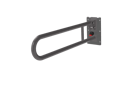 Removable hinged rail, stainless steel, 32mm diameter, 800mm, Grey (RAL 7005)