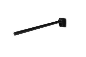 Contemporary single arm friction rail, stainless steel, exposed fixings