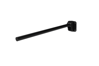Contemporary single arm friction rail, stainless steel, exposed fixings