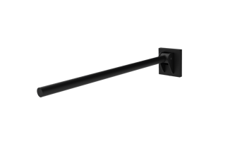 Contemporary single arm friction rail, stainless steel, concealed fixings