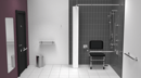 Exposed valve Doc M shower pack, stainless steel, luxury grab rails, Polished stainless steel