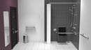 Concealed valve Doc M shower pack, stainless steel, luxury grab rails, slimline shower seat, Polished stainless steel