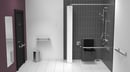 Concealed valve Doc M shower pack, stainless steel, luxury grab rails, slimline shower seat, Satin