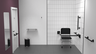 Doc M changing room pack, stainless steel, luxury rails