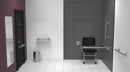 Doc M changing room pack, stainless steel, luxury rails, Satin