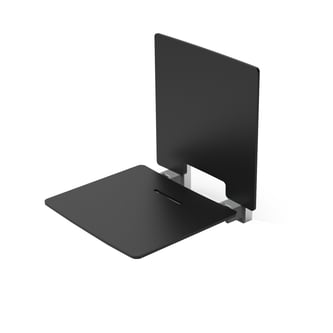 Contemporary slimline shower seat, back rest