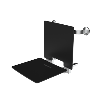 Removable contemporary slimline shower seat, back rest