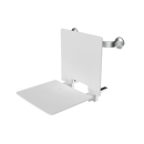 Removable contemporary slimline shower seat, back rest, White pads