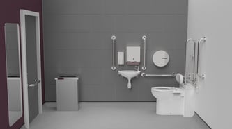 Back to wall Doc M toilet pack, stainless steel, concealed fixings