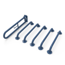 Doc M rail pack, steel, exposed fixings, Dark blue (RAL 5011)