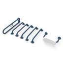 Rail only Doc M toilet pack, steel, exposed fixings, back rest rail, Dark blue (RAL 5011)