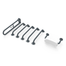 Rail only Doc M toilet pack, steel, exposed fixings, back rest rail